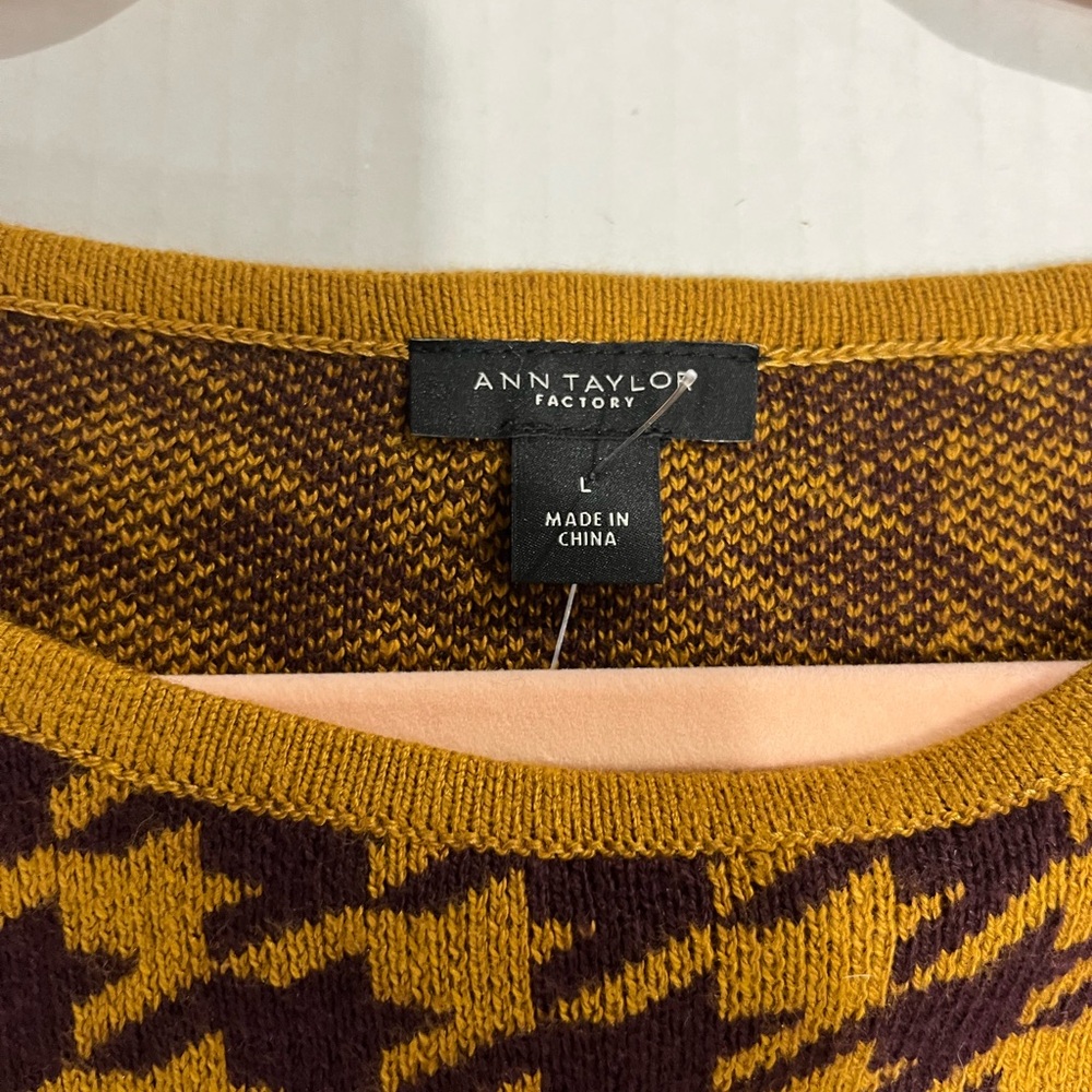 ANN TAYLOR HOUNDSTOOTH SWEATER NEW WITH TAG (365) - Picture 13 of 16